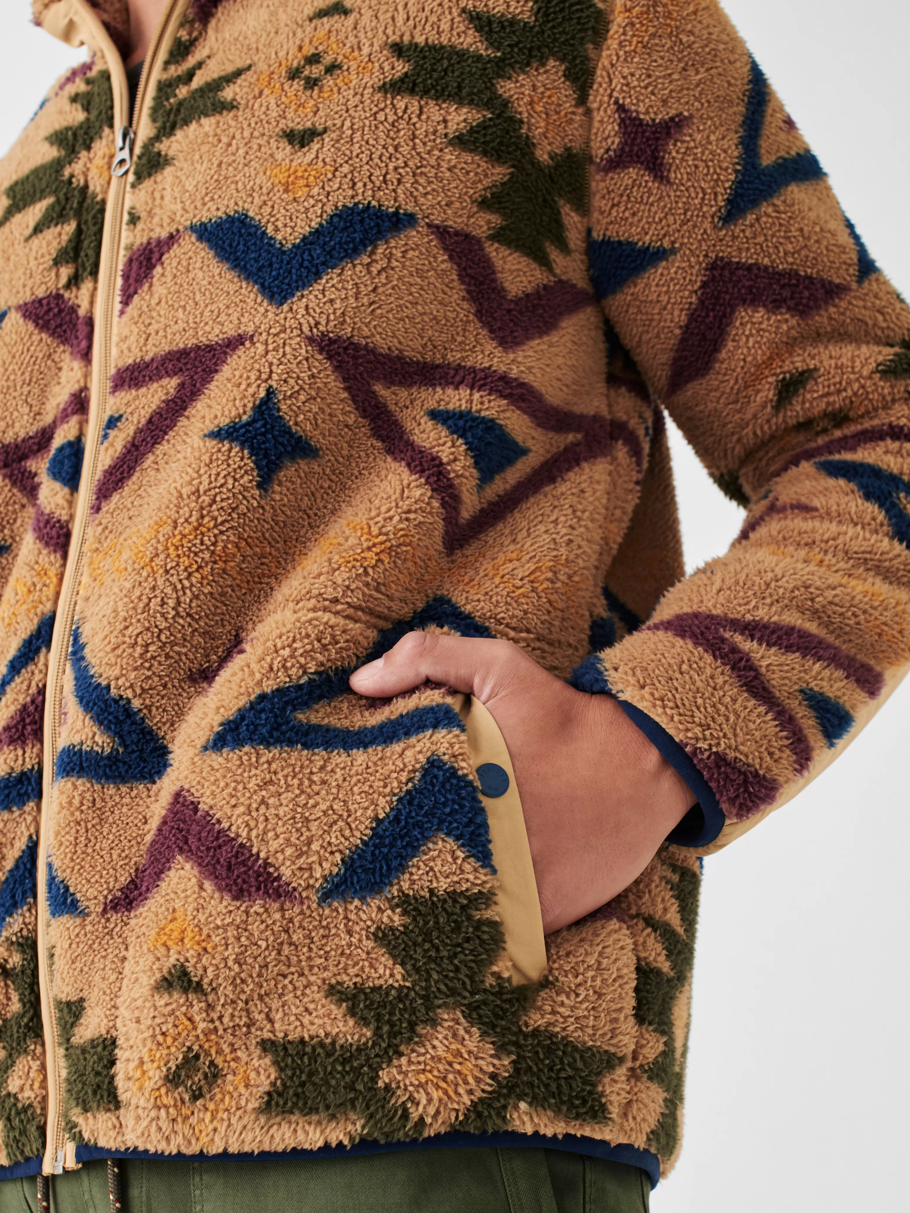 Doug Good Feather High Pile Fleece Full Zip - | Faherty Brand Clearance